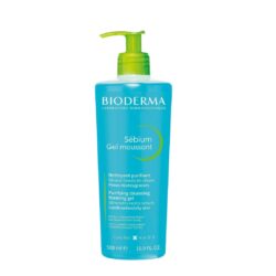 Bioderma Sebium Foaming Gel Facial Cleansing Gel for Combination, Oily and Acne Prone Skin (500ml)