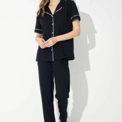 Black Pearl Women's Black and White Pajama Set