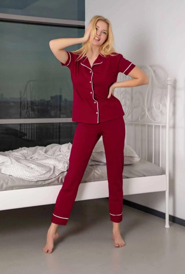 Black Pearl Women's Burgundy Pajama Set