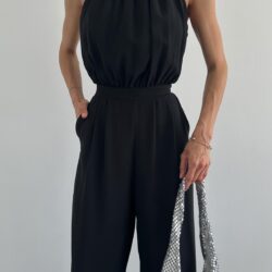 Halter Neck Premium Jumpsuit Black