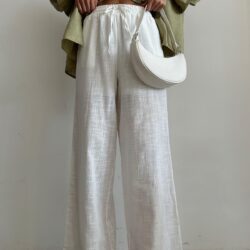 Linen Laced Trousers White