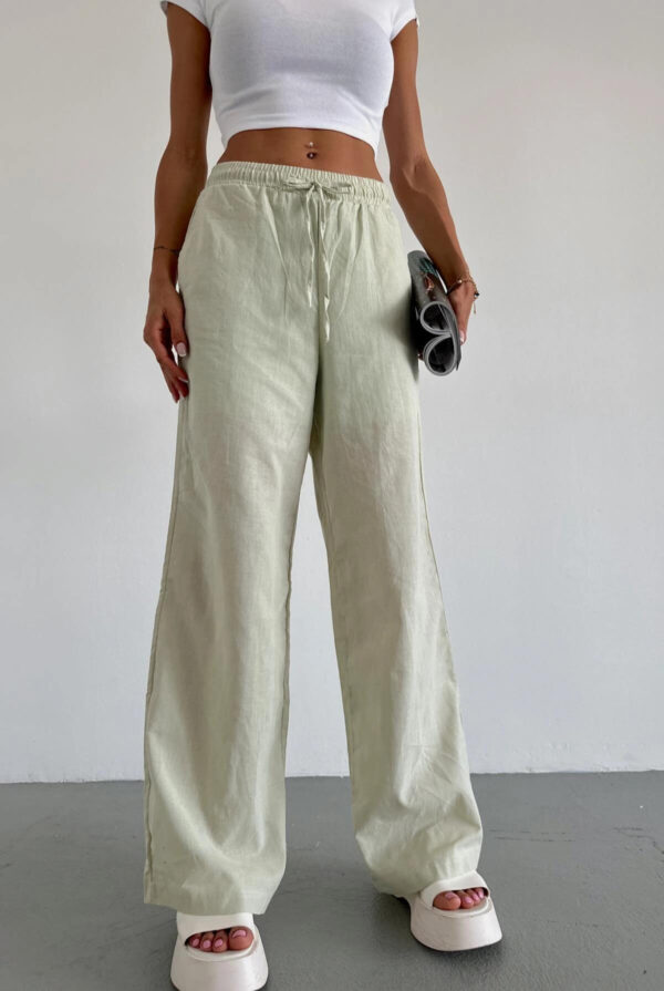 Linen Laced Trousers Mint