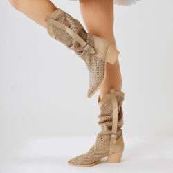 Orietta Ten Suede Laser Cut Gusseted Summer Boots