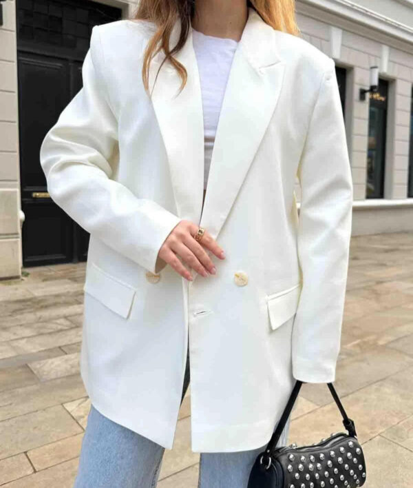 Oversize Blazer Jacket White