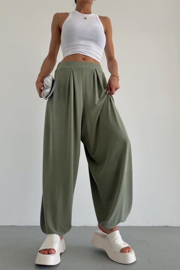 Relax Loose Modal Trousers Khaki