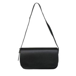 Bag&More Women's Black Flap Baguette Bag